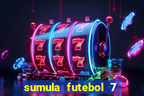 sumula futebol 7 society excel